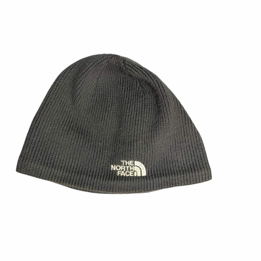THE NORTH FACE Cap Hat Adult One Size Beanie Ribbed Ski Winter dark gray
